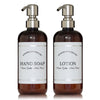 Amber "Modern Apothecary" PET Plastic Bottle Duo (Choose Your Titles)