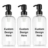 Customized Clear PET Plastic Pump Bottle Set, 3-Pack