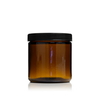 Amber Glass 16 oz Jar with Lid