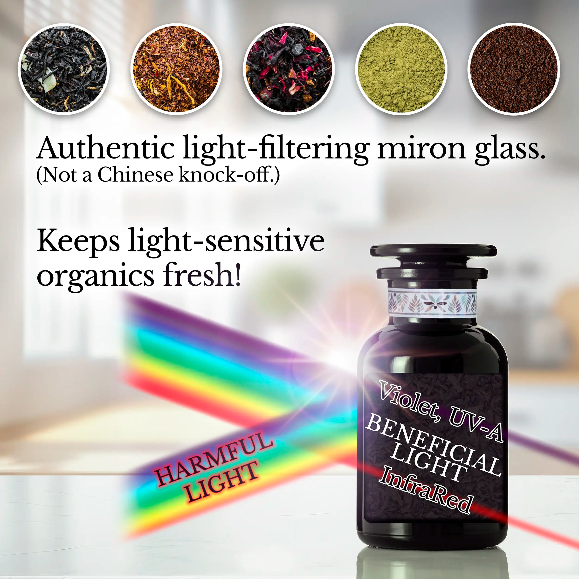 Custom Miron Apothecary Jar - Gift Box, Teaspoon Scoop