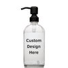 Customized Clear Glass 16 oz Boston Round Pump Bottle