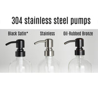 Explore four stylish stainless steel soap pumps, perfect for apothecary bottles, enhancing your space with elegance and functionality.