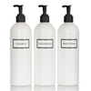 White 16 oz cosmo/bullet minimalist refillable shower set
