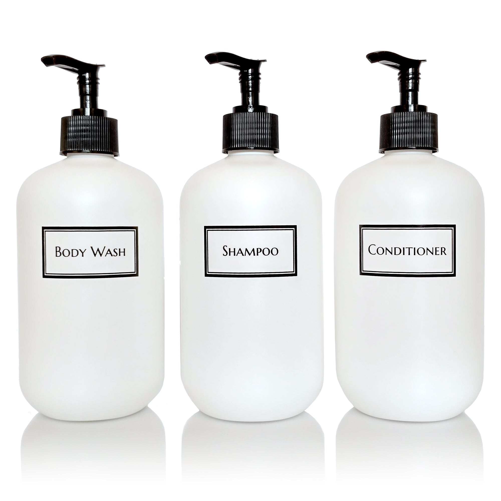 White Squat 16 oz Printed Shower Bottle Trio - Buy With Prime