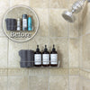 Amber "Modern Apothecary" Plastic Shower Bottle Trio