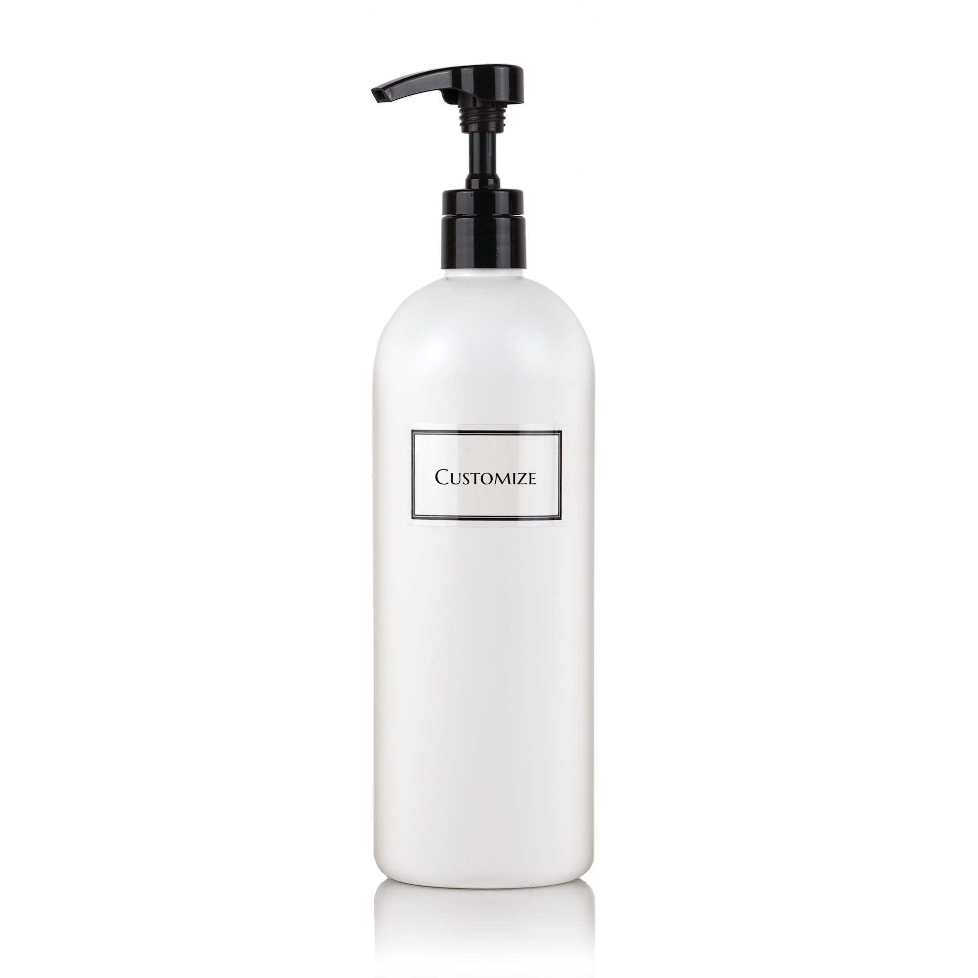 White 32 oz (Jumbo) Single Plastic Bottle with Customized Label