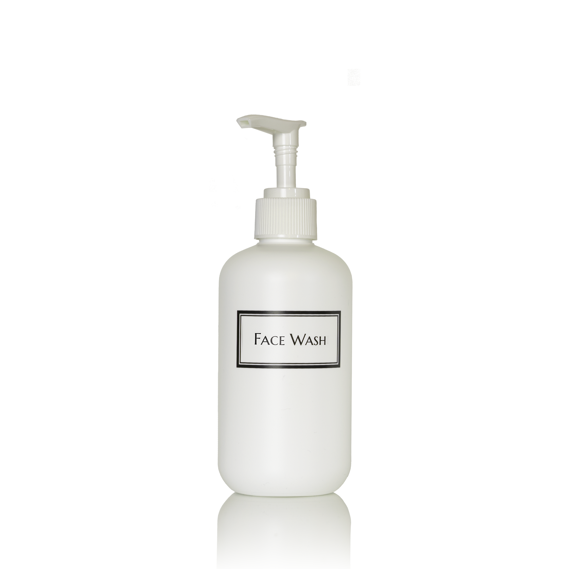 Silkscreened 8oz White Single Shower Bottle