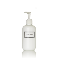 Silkscreened 8oz White Single Shower Bottle
