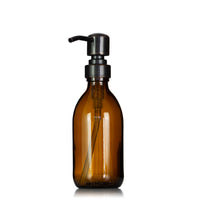 Amber Glass 8 oz Apothecary Soap Dispenser Pump Bottle