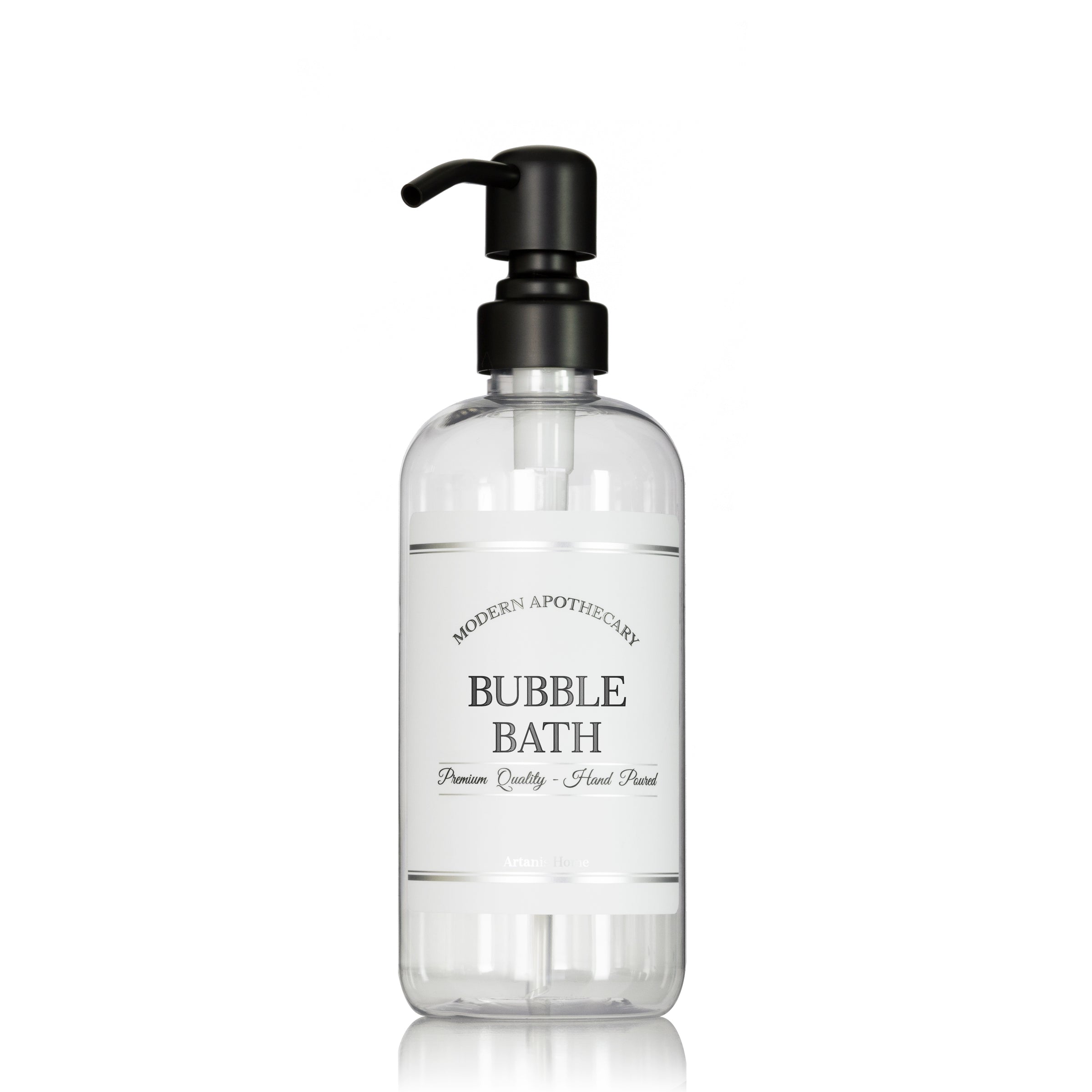 Clear "Modern Apothecary" PET Plastic Bottle