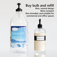 Clear Plastic 16oz Hand Sanitizer Pump Bottle Trio, (Empty, no sanitizer)