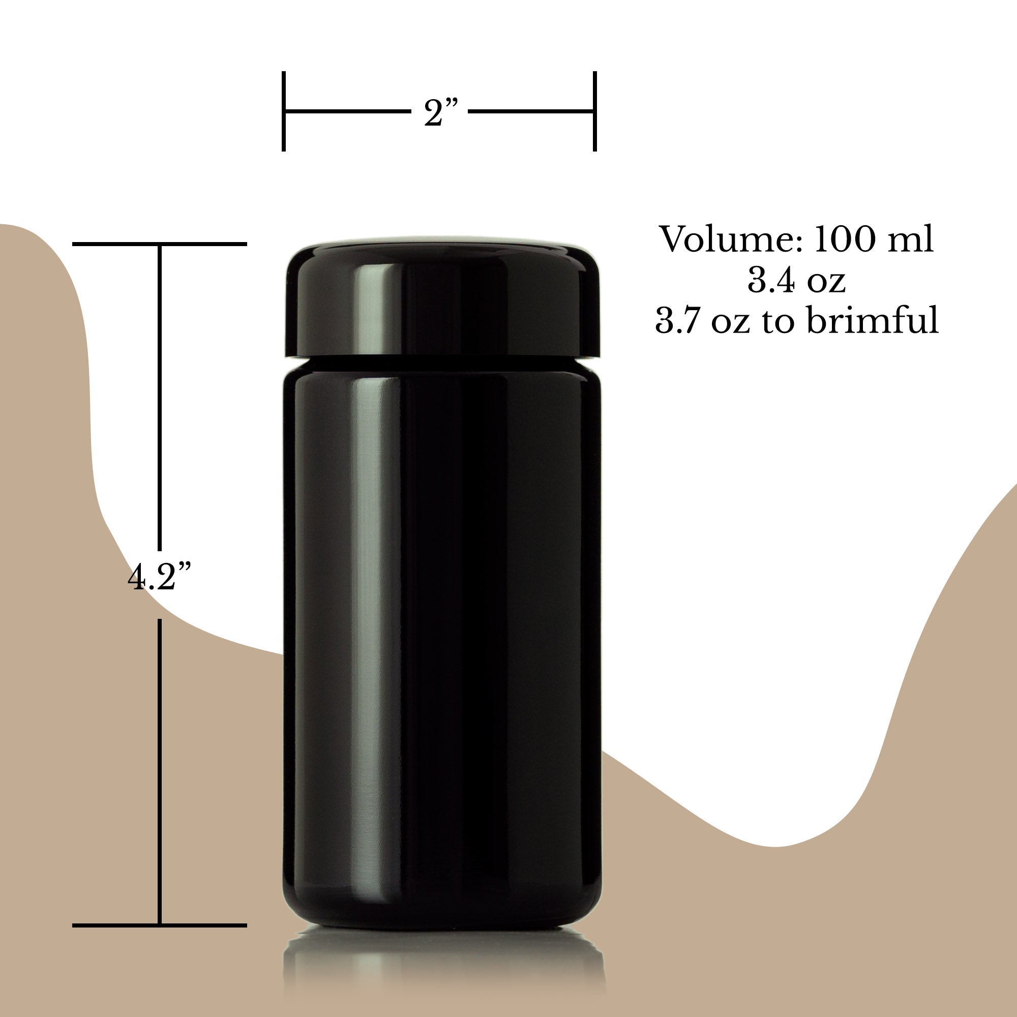 Customized Miron UV Glass Jar 100ml (3 oz )