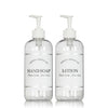 Clear "Modern Apothecary" PET Plastic Bottle Duo (Choose Your Titles)