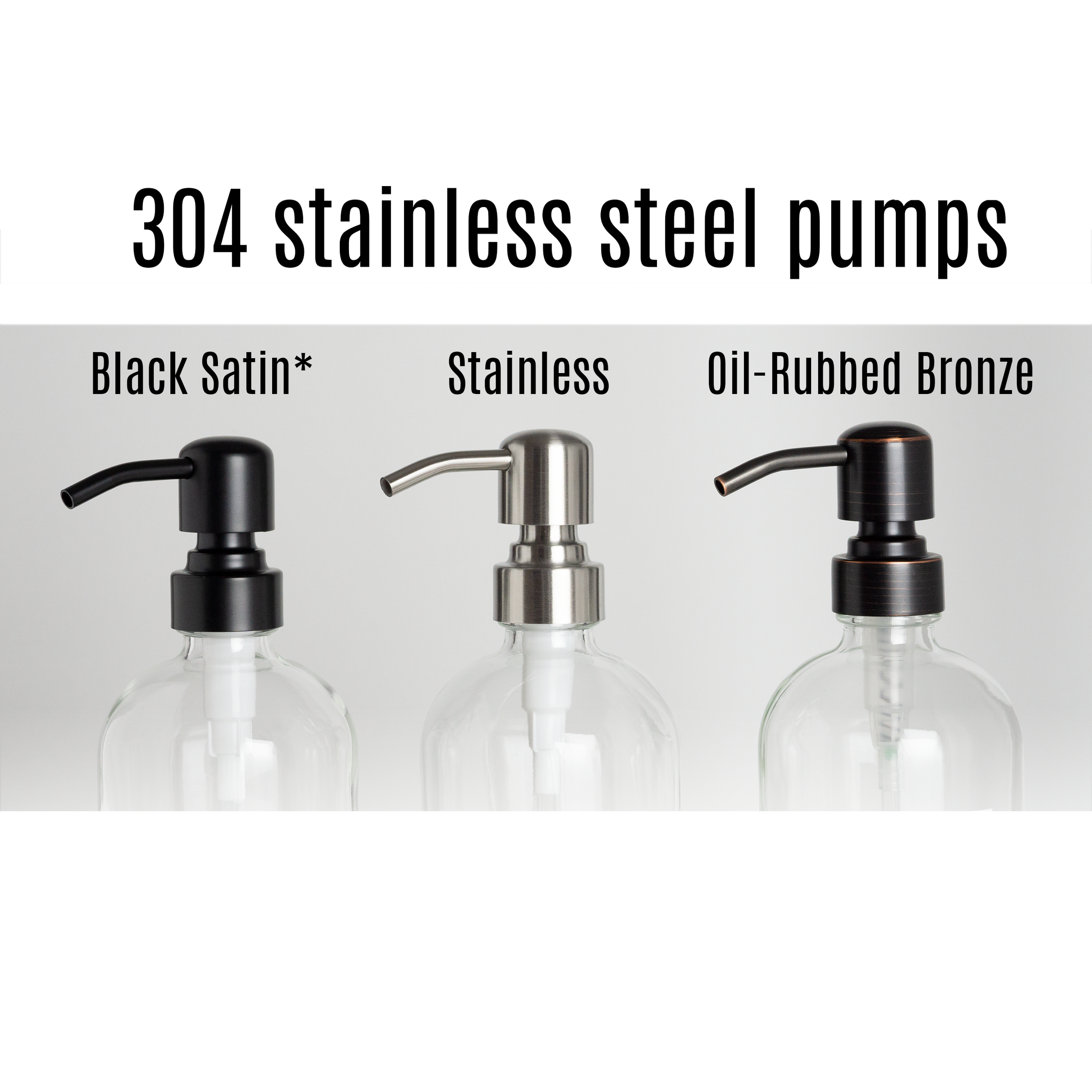 Clear Glass 16 oz Boston Round Soap Dispenser Pump Bottle