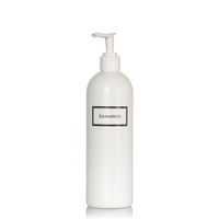 Silkscreened Cosmo/Bullet White Single Shower Bottle