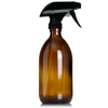 Amber Brown Glass 16 oz Apothecary Trigger Sprayer Bottle With Optional Phenolic Cap
